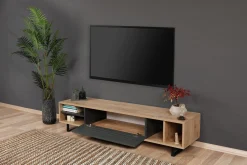 Tv-Benk & Mediabenk-Gersby TV-Benk 160 cm Natur,Grey