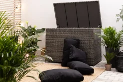 Comfort Garden Gigant vanntett puteboks XL for utendørs bruk – Oppbevaringsboks i kunstrotting (B150xD90xH101 cm)