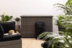 Comfort Garden Gigant vanntett puteboks XL for utendørs bruk – Oppbevaringsboks i kunstrotting (B150xD90xH101 cm)
