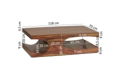 Wohnling Gjerrild Sofabord 118 cm med Oppbevaringshyller