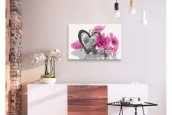 Male Selv-Gjør-det-selv Maleri Angel&Heart & Pink Orchid 60x40 cm
