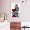 Male Selv-Gjør-det-selv Maleri Angel Red Heart 40x60 cm