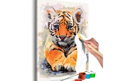 Male Selv-Gjør-det-selv Maleri Baby Tiger 40x60 cm