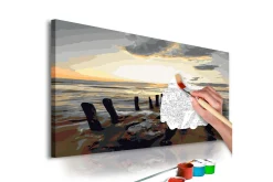 Male Selv-Gjør-det-selv Maleri Beach Sunrise 60x40 cm