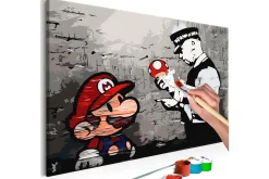 Male Selv-Gjør-det-selv Maleri Mario Banksy 60x40 cm