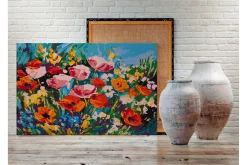 Male Selv-Gjør-det-selv-maleri Meadow Flowers 60x40 cm