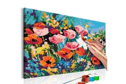 Male Selv-Gjør-det-selv-maleri Meadow Flowers 60x40 cm