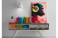 Male Selv-Gjør-det-selv-maleri Monkey In Headphones 40x60 cm