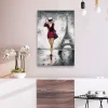 Male Selv-Gjør-det-selv Maleri Parisian Girl 40x60 cm