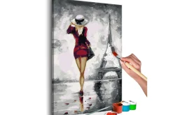 Male Selv-Gjør-det-selv Maleri Parisian Girl 40x60 cm
