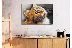 Gjør-det-selv-maleri Rød katt 60x40 cm