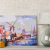 Gjør-det-selv-maleri Vindmøller Landskap 60x40 cm