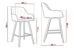 Barmøbler|Barstoler-Glenarm Barstol Beige/Svart