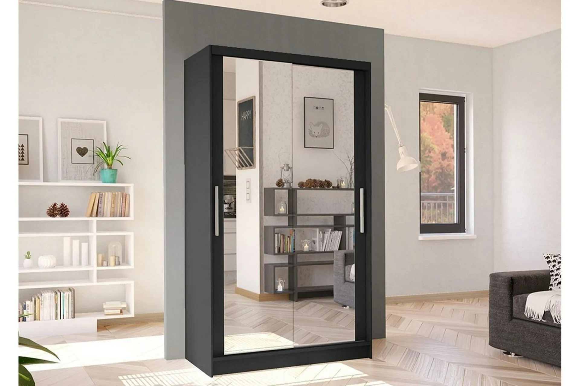 Garderober & Garderobesystem-Glenmore Garderob m. Spegel Black Svart