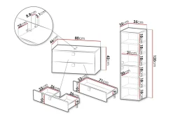 Concept 55 Baderom-Glenndale Baderomsmøbelsett Hvit