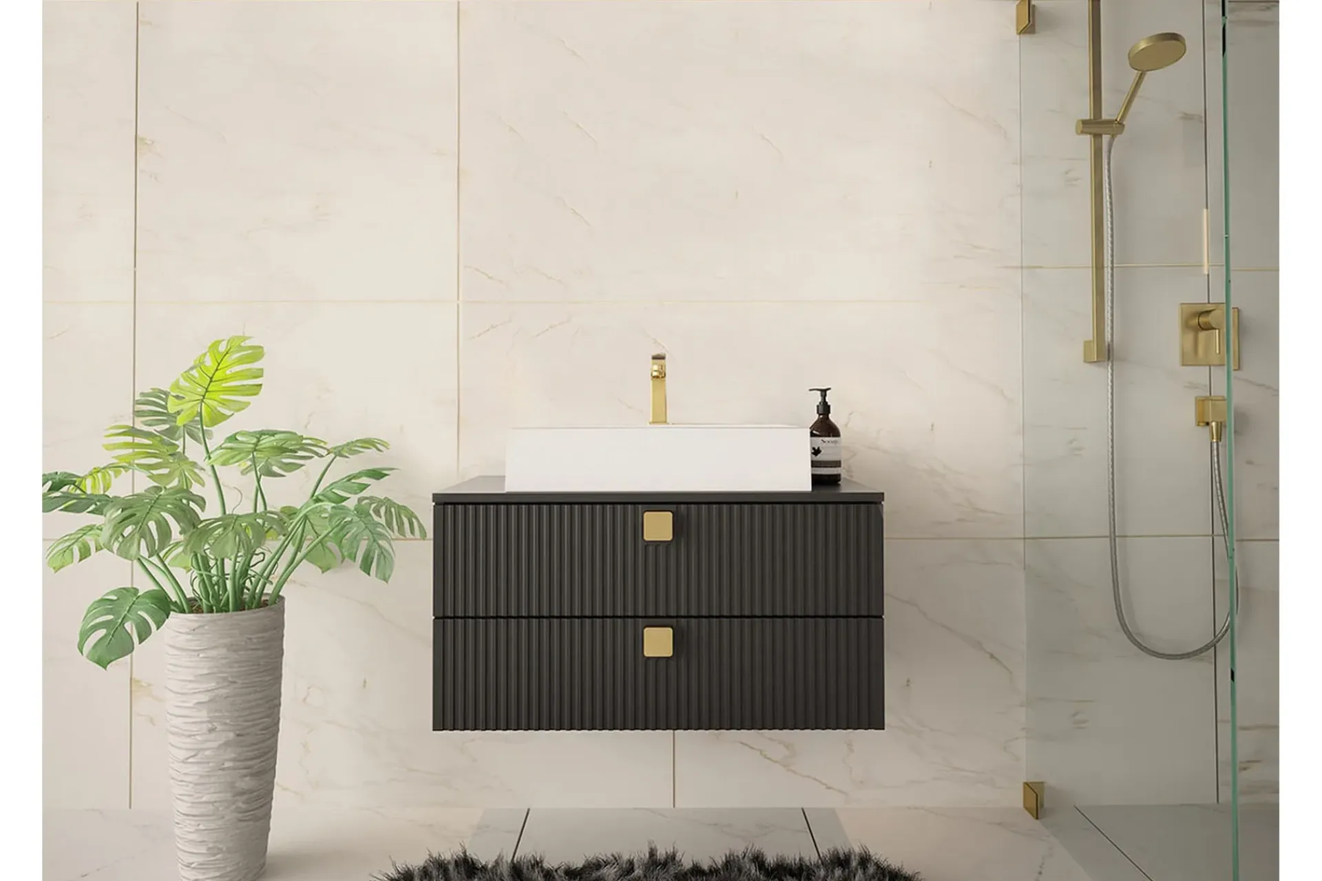 Concept 55 Baderom-Glenndale Badrumsförvaring Black Svart