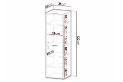 Concept 55 Glenndale Högskåp Badrum 120 cm White