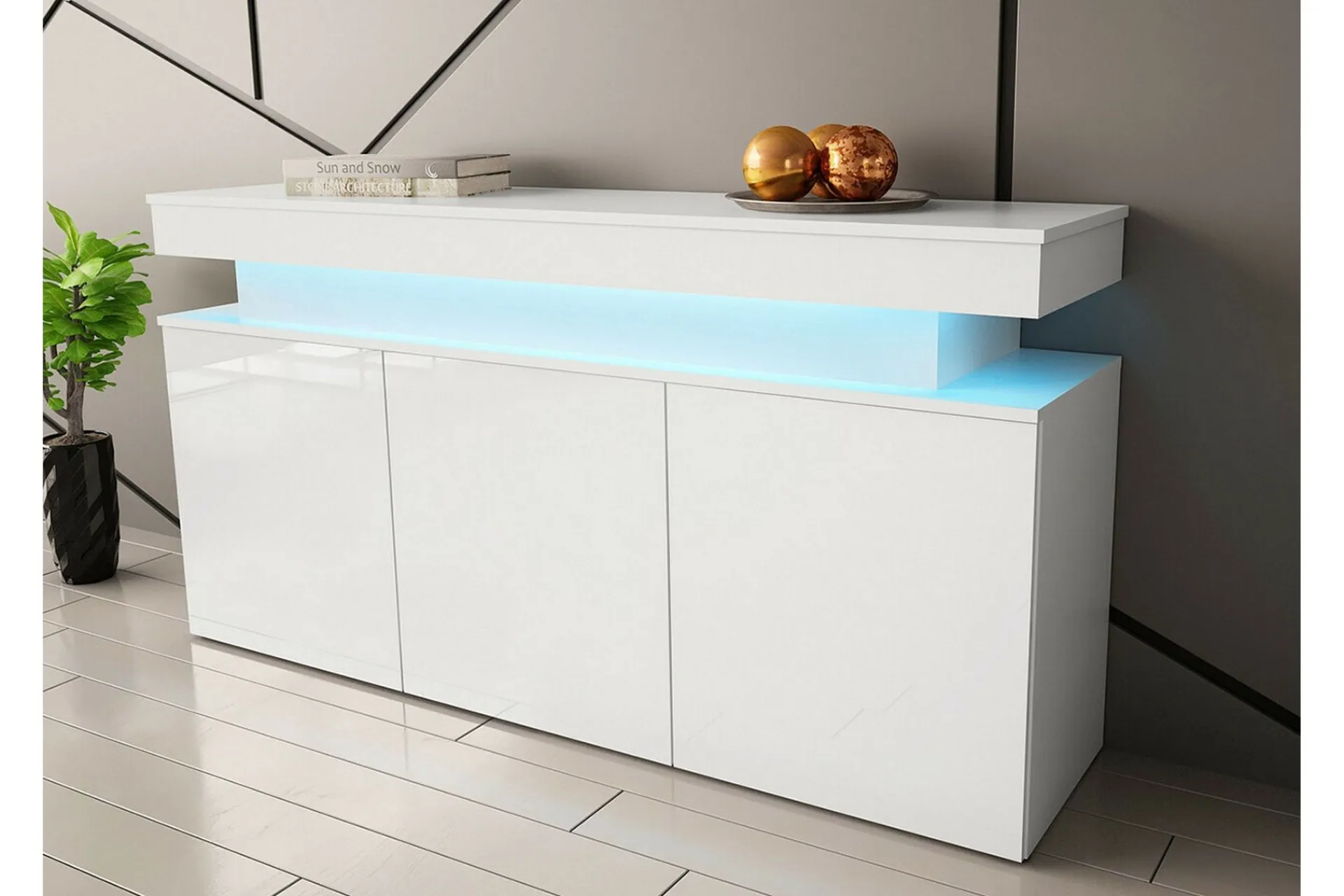 Concept 55 Skap|Oppbevaringsskap-Glenndale Highboard Hvit