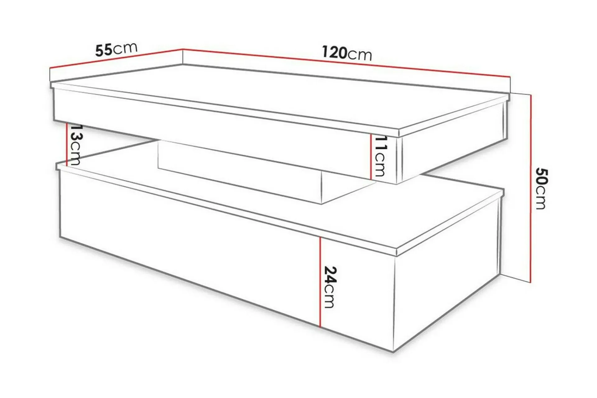 Concept 55 Sofabord-Glenndale Soffbord 55 cm Black Svart