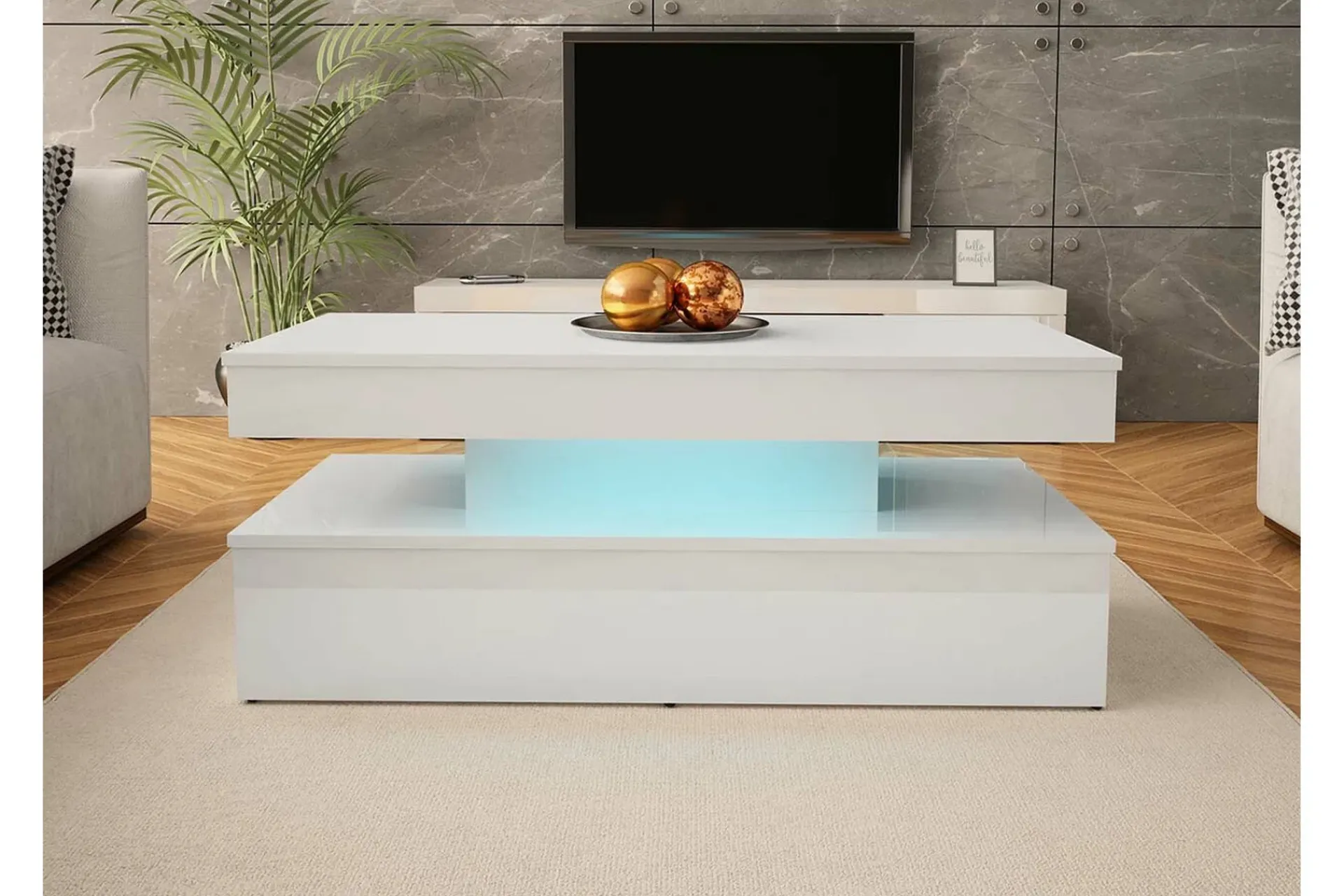 Concept 55 Sminkebord & Toalettbord|Sofabord-Glenndale Soffbord 55 cm White Hvit