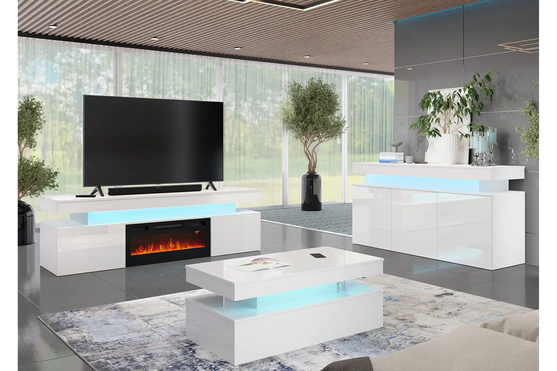 Concept 55 Sminkebord & Toalettbord|Sofabord-Glenndale Soffbord 55 cm White Hvit