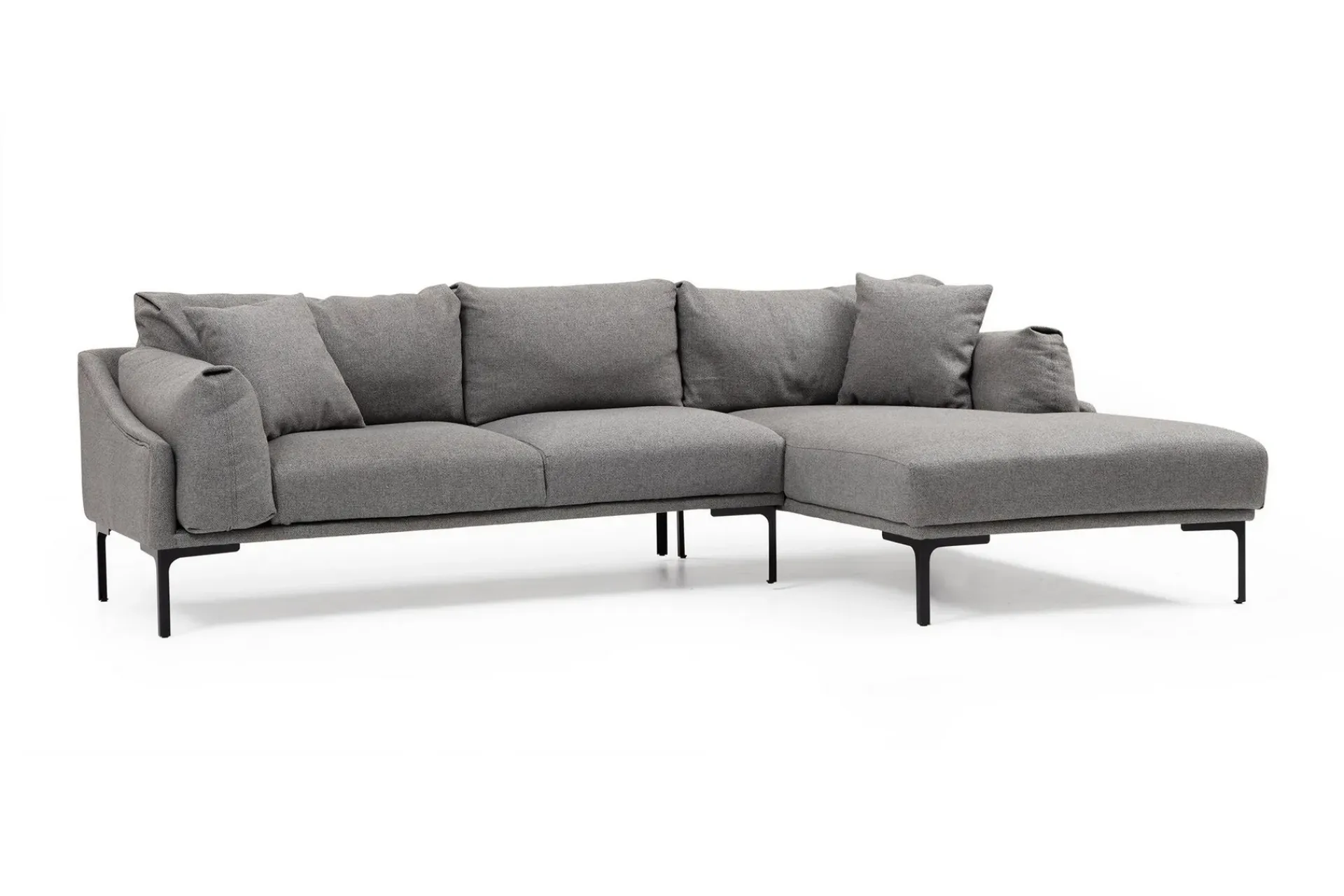 Sofa Med Sjeselong-Glenure Sofa m. Divan 4-seters Grey