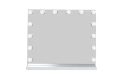 Glow Sminkespeil på fot 50 cm med LED belysning/lamper Hollywood speil