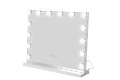 Glow Sminkespeil på fot 50 cm med LED belysning/lamper Hollywood speil