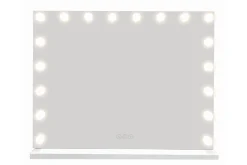 Glow Stor Sminkespeil 80 cm med belysning lamper - Hollywood speil med USB-lading