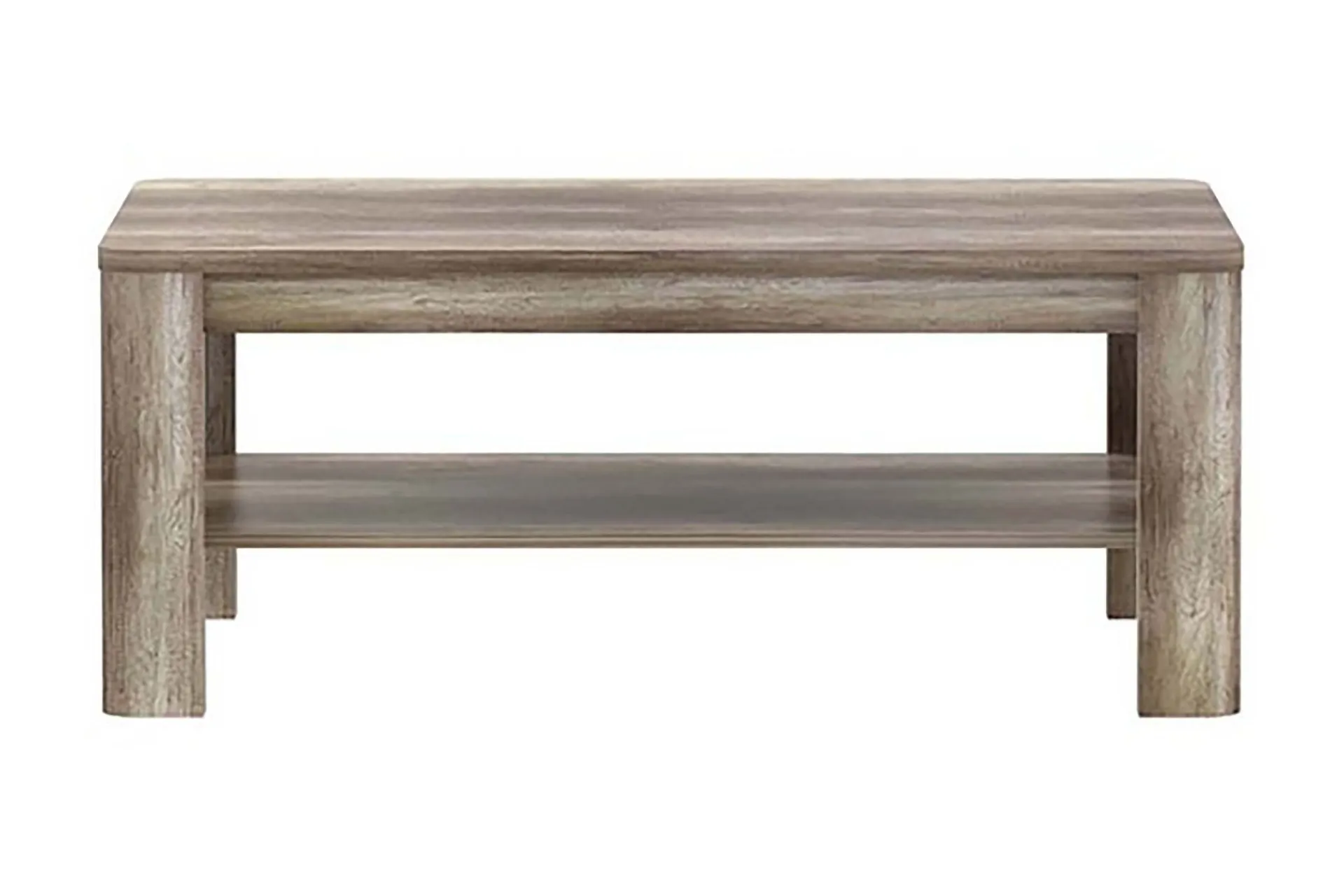 Sofabord-Gomon Sofabord 110 cm med Oppbevaringshylle Brun