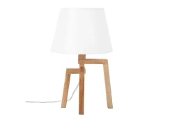 Nattbordslampe|Bordlampe-Gorgona Bordlampe 42 cm E14 Lett ved,Hvit