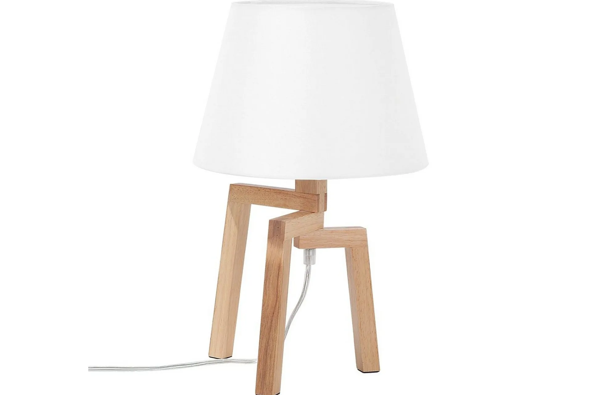 Nattbordslampe|Bordlampe-Gorgona Bordlampe 42 cm E14 Lett ved,Hvit