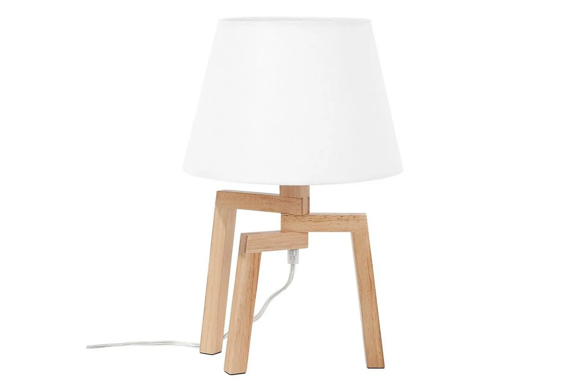 Nattbordslampe|Bordlampe-Gorgona Bordlampe 42 cm E14 Lett ved,Hvit