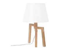Nattbordslampe|Bordlampe-Gorgona Bordlampe 42 cm E14 Lett ved,Hvit