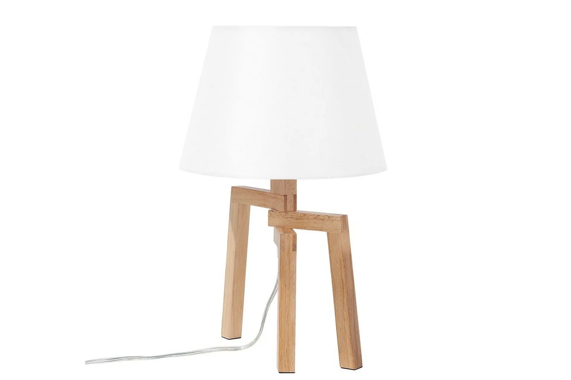 Nattbordslampe|Bordlampe-Gorgona Bordlampe 42 cm E14 Lett ved,Hvit