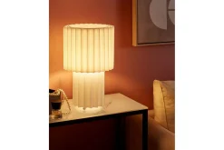 Nattbordslampe|Bordlampe-Gozocap Bordlampe 40 cm E27 Hvit