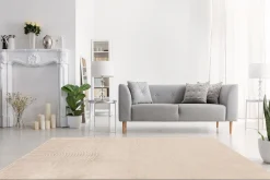 KM Home Moderne Tepper-Granada Viskoseteppe 200x290 cm Rektangulær Sand