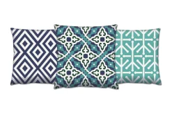 Pynteputer-Gravel Pute 43x43 cm 3-pack Blå