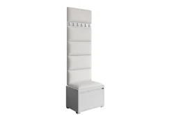 Møbelsett Til Gang & Entre|Gangoppbevaring-Grawis Sittebenk med 6-pk Veggdekorasjon 60x30 cm Haze 17