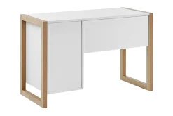 Kontorbord-Graysburg Skrivebord 110 cm med Oppbevaring Hvit