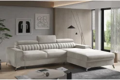 Velour Sofa & Fløyel Sofa-Grayson Divansofa Høyre Beige