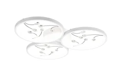 Trio Lighting Kjøkkenlampe|Vinduslampe-Groovy LED-Taklampe 3-os Matthvit/Krom