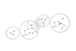 Trio Lighting Groovy LED-Taklampe 4-os Matthvit/Krom
