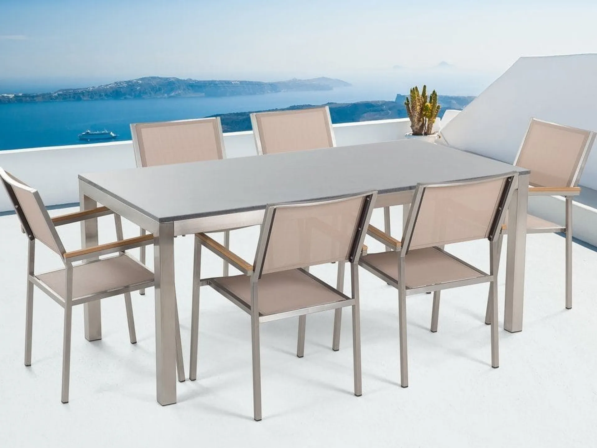 Grosseto Hagegruppe Med Bord + Stoler 6 stk