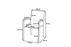 Balkongstoler|Balkongmøbler-Grosseto Stol 6-pk 58 cm Hvit
