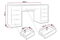 Gudelia Sminkebord 154 cm