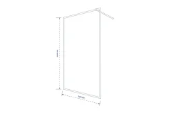 Gullebo Dusjvegg 70x200 cm