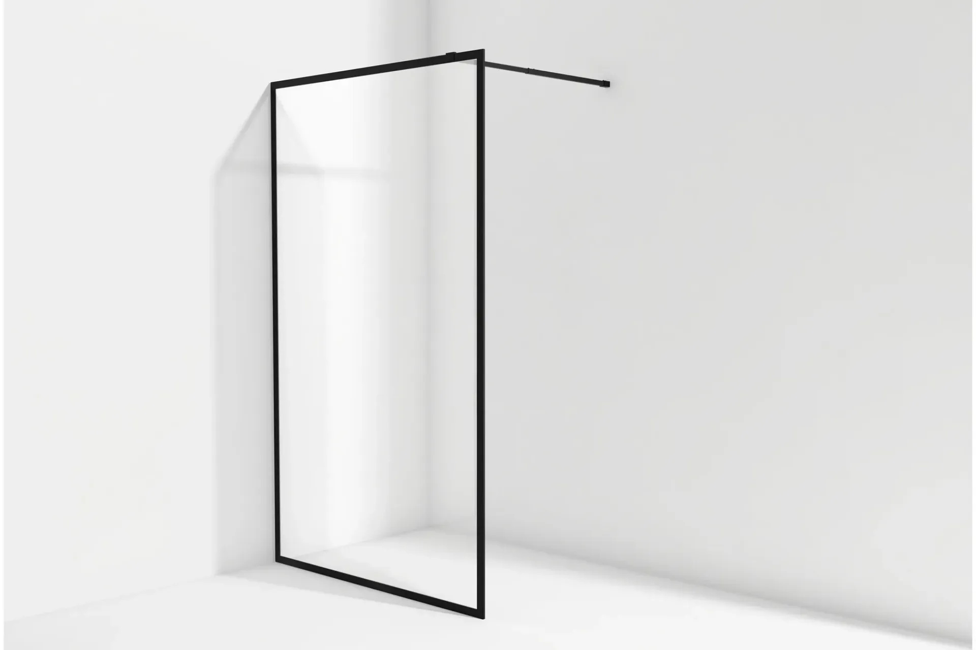 Baderom-Gullebo Glassvegg 200 cm Svart