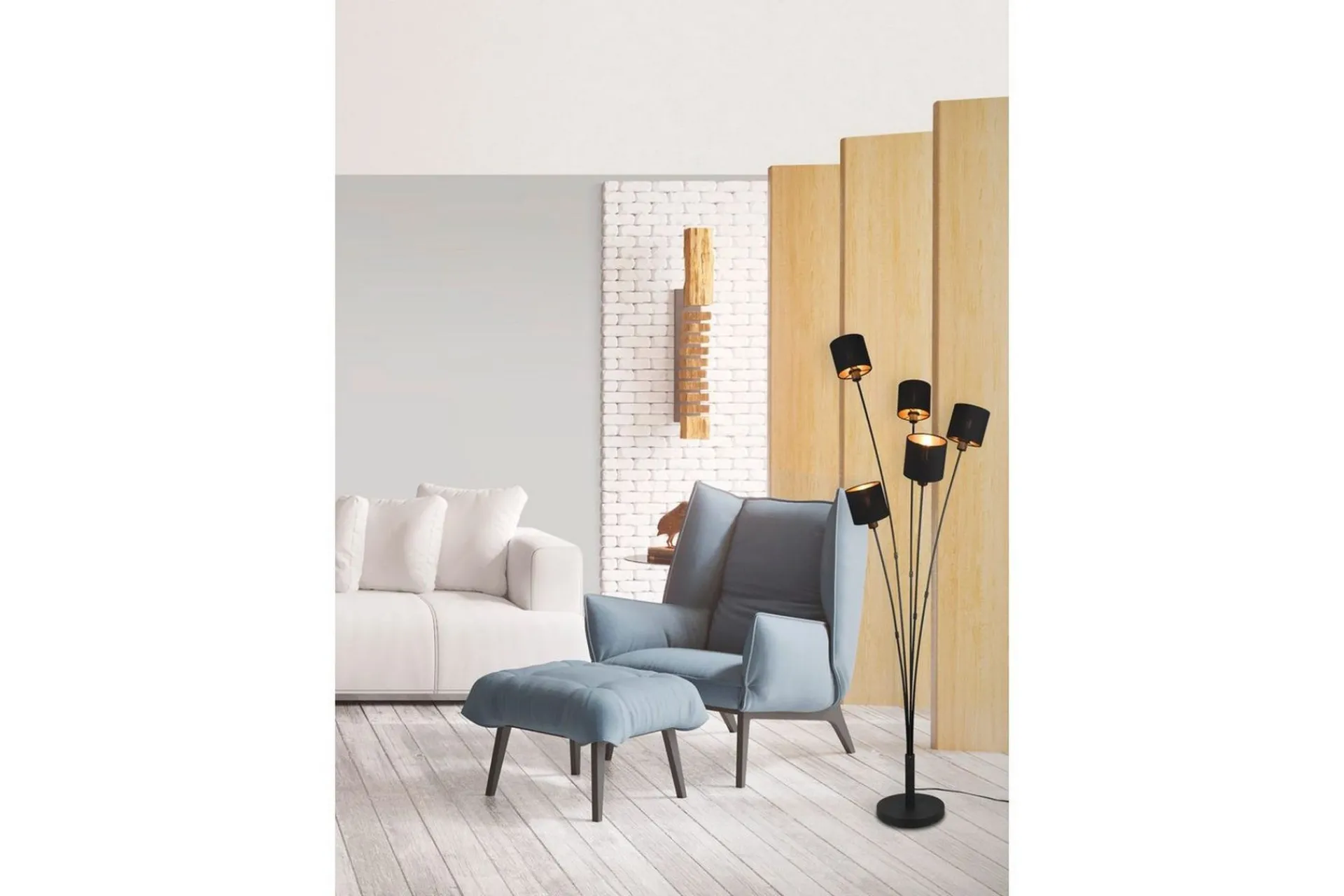 Trio Lighting Elektrisk Materiell & Energi|Soveromslampe-Gulvlampe TRIO Tommy Svart