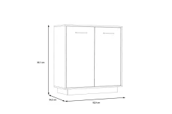 Sideboard & Skjenker-Haba Skjenk 34x83 cm Grey
